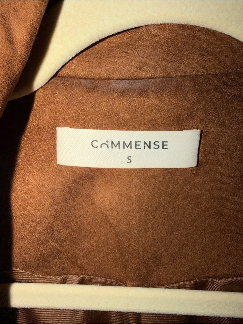 Commense Chestnut Suede-Look Blazer Jacket - Picture 2 of 3